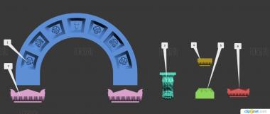 Памятник Репинское кладбище 3d stl модель для ЧПУ