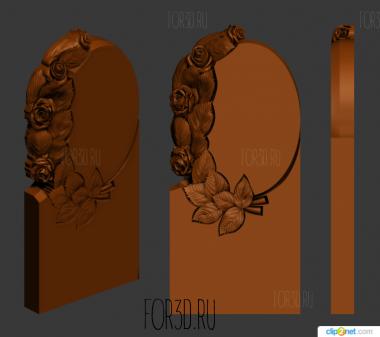 Памятник с розами 3d stl модель для ЧПУ