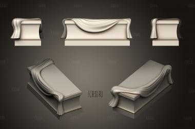 Плащаница на памятник 3d stl модель для ЧПУ