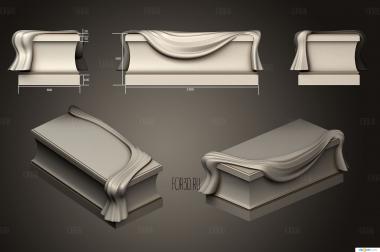 Плащаница на памятник 3d stl модель для ЧПУ
