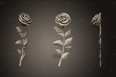 Роза на памятник только роза 3d stl модель для ЧПУ