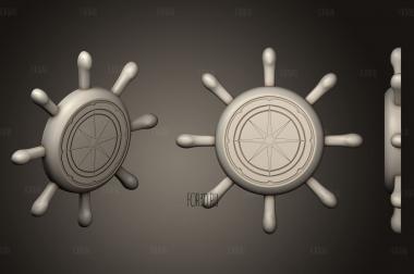 Штурвал морской на памятник 3d stl модель для ЧПУ