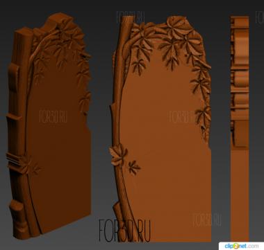 Памятник с кленом 3d stl модель для ЧПУ