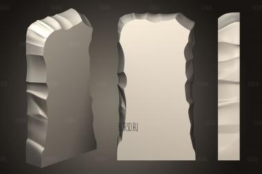 Памятник Плита с художественными сколами 3d stl модель для ЧПУ