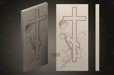 Памятник с розами 3d stl модель для ЧПУ