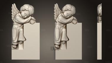 Памятник Ангелочек 3d stl модель для ЧПУ