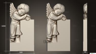 Памятник Ангелочек 3d stl модель для ЧПУ