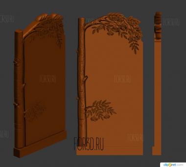 Памятник с деревом рябины 3d stl модель для ЧПУ