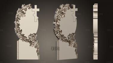  памятник с лилиями 3d stl модель для ЧПУ