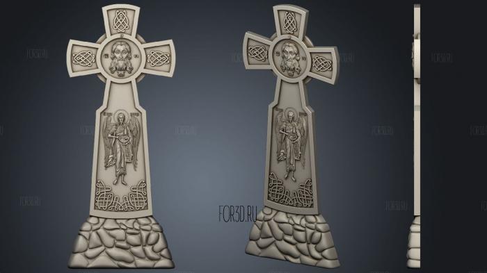 Cross with the saint stl model for CNC