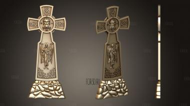 Крест со Святым 3d stl модель для ЧПУ
