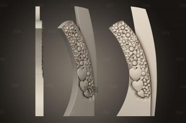 Памятник с с цветами 3d stl модель для ЧПУ