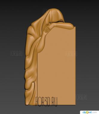 Памятник с плачущей женщиной 3d stl модель для ЧПУ