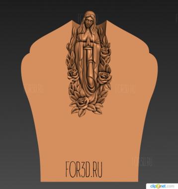 Памятник с ангелом и розами 3d stl модель для ЧПУ