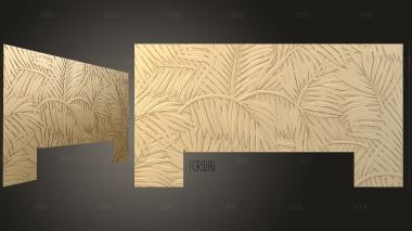 Панель с пальмовыми листьями 3d stl модель для ЧПУ
