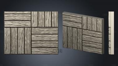 Wood floor.2x2.b.internal.ckit stl model for CNC