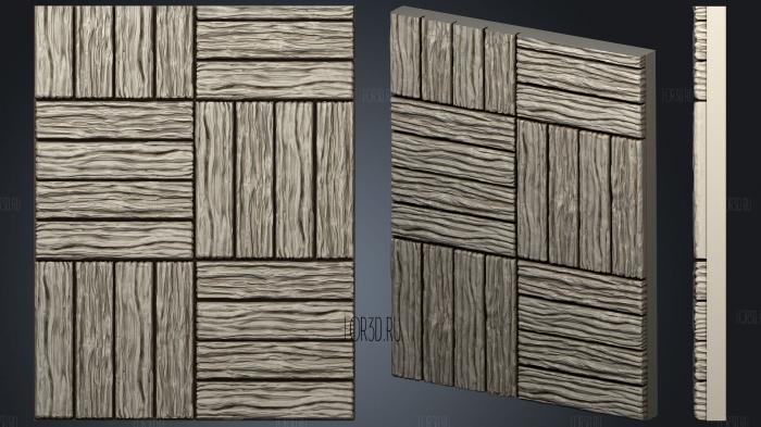 Wood floor.2x3.b.internal.ckit 3d stl for CNC