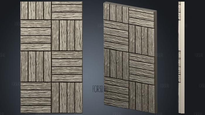 Wood floor.2x4.a.internal.ckit 3d stl for CNC