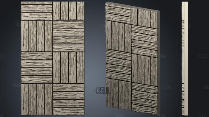 Wood floor.2x4.b.internal.ckit 3d stl for CNC