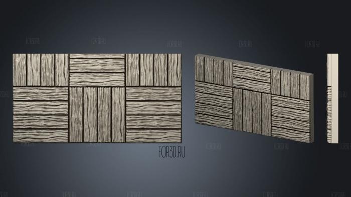 Wood floor.3x2.a.internal.ckit 3d stl for CNC