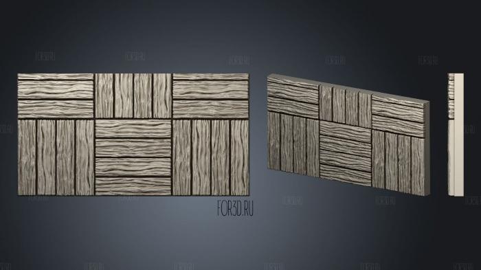 Wood floor.3x2.b.internal.ckit 3d stl for CNC