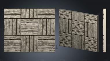 Wood floor.3x3.a.internal.ckit stl model for CNC