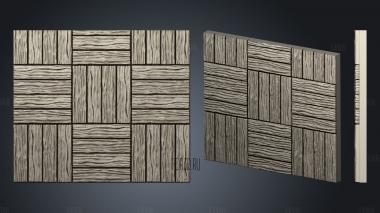 Wood floor.3x3.b.internal.ckit stl model for CNC