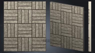 Wood floor.3x4.a.internal.ckit stl model for CNC