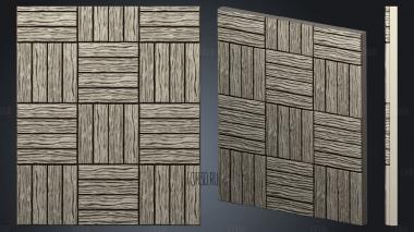 Wood floor.3x4.b.internal.ckit stl model for CNC