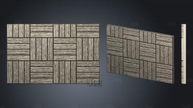 Wood floor.4x3.b.internal.ckit stl model for CNC