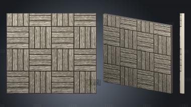 Wood floor.4x4.a.internal.ckit stl model for CNC