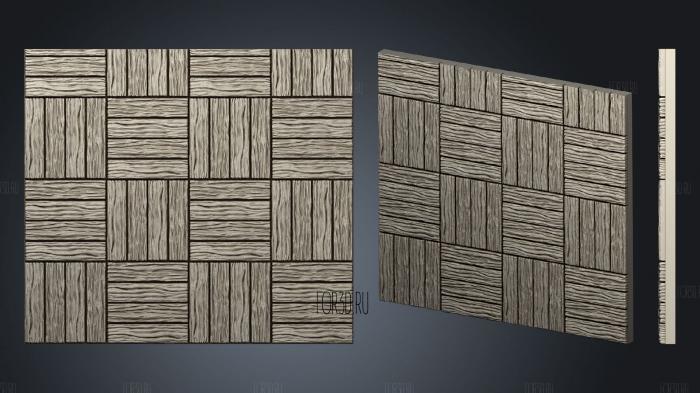 Wood floor.4x4.b.internal.ckit 3d stl for CNC
