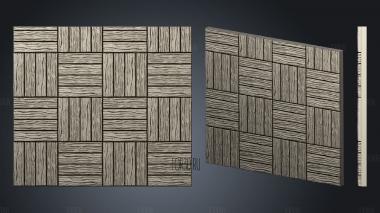 Wood floor.4x4.b.internal.ckit stl model for CNC