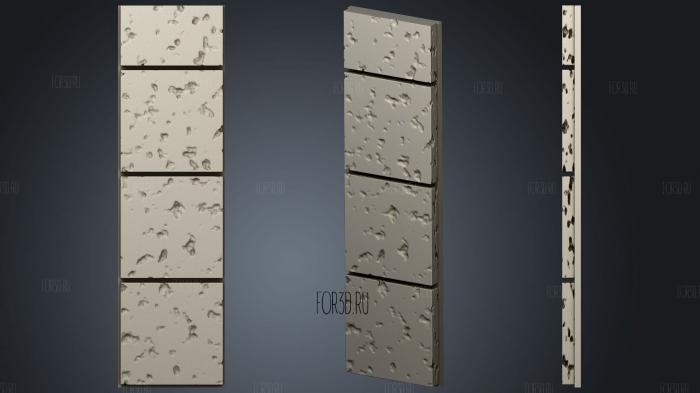 Cut stone wall.floor.inch.1x4 3d stl for CNC