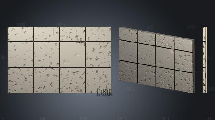 Cut stone wall.floor.inch.4x3 3d stl for CNC