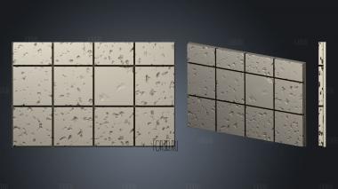 Cut stone wall.floor.inch.4x3 stl model for CNC