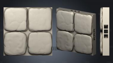Каменная плитка Подземелья OFOL 2x2 3d stl модель для ЧПУ