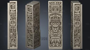 Double Side Walls Tlachtli Decoration R stl model for CNC