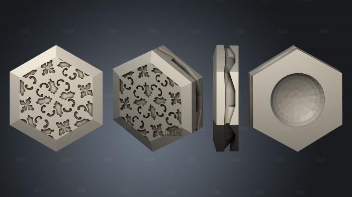 hexchess checkers2 3d stl for CNC