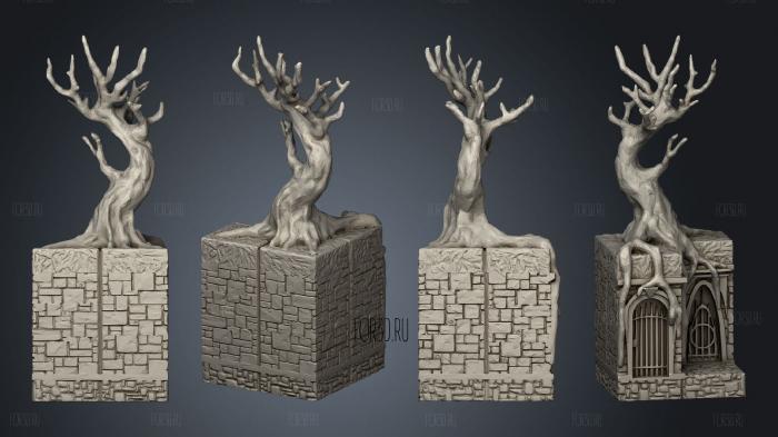 hy ground 1crown s crypt with tree v2 m 3d stl for CNC