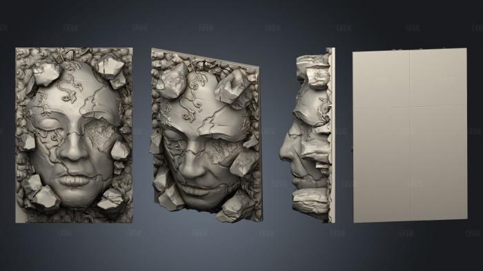 Kingdom Death Terrain V2 Giant Stone Face 2 3d stl for CNC