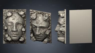 Kingdom Death Terrain V2 Giant Stone Face 2 stl model for CNC