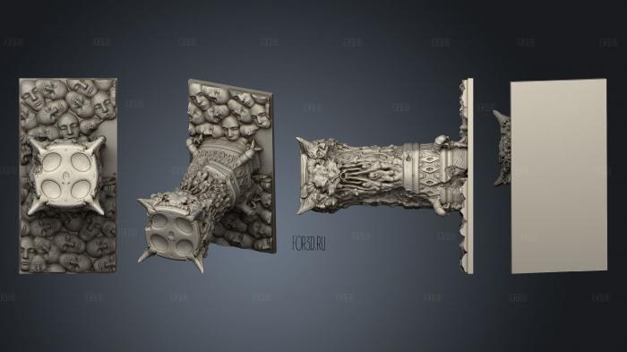 Kingdom Death Terrain V2 Stone Column 2 3d stl for CNC