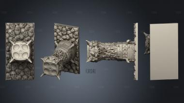 Kingdom Death Terrain V2 Stone Column 3 stl model for CNC
