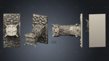 Kingdom Death Terrain V2 Stone Column 4 stl model for CNC