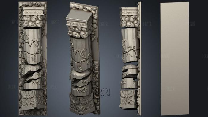Kingdom Death Terrain V2 Toppled Pillar 1 3d stl for CNC