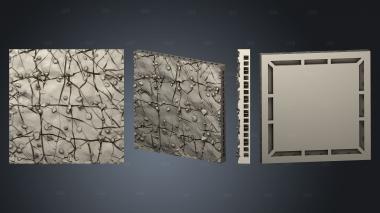 Nature Floor Tiles Cave Tiles 4x4 A stl model for CNC