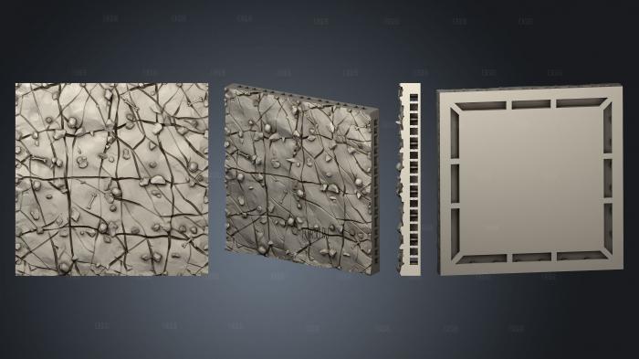 Nature Floor Tiles Cave Tiles 4x4 B 3d stl for CNC