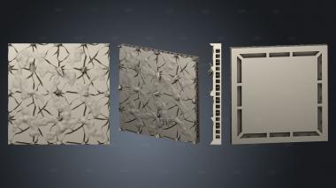 Nature Floor Tiles Froands Tile 4x4 A stl model for CNC
