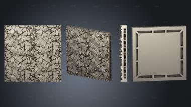 Nature Floor Tiles Wastelands Tile 4x4 B stl model for CNC